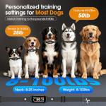 Dog Bark Collar for Small Medium Large Dogs 10-100lbs, Automatic Bark Device with Anti-False Trigger & Bark Count Tracking, 4 Training Modes and 8 Sensitivity to Effectively Stop Barking, Black