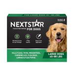 NEXTSTAR Flea and Tick Prevention for Dogs, Repellent & Control, Fast Acting Waterproof Topical Drops, Flea and Tick Prevention for Large Dogs, 1 Monthly Dose