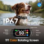 Dog Bark Collar for Small Medium Large Dogs 10-100lbs, Automatic Bark Device with Anti-False Trigger & Bark Count Tracking, 4 Training Modes and 8 Sensitivity to Effectively Stop Barking, Black