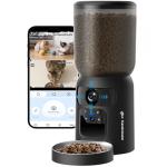 Centvicam Automatic Cat Feeder with Movable Camera: 5G WiFi Automatic Dog Feeder with Laser Pointer,Cat Food Dispenser with Night Vision for Multiple Pet, Detachable for Easy Clean -24 Cup -6L Storage