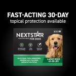 NEXTSTAR Flea and Tick Prevention for Dogs, Repellent & Control, Fast Acting Waterproof Topical Drops, Flea and Tick Prevention for Large Dogs, 1 Monthly Dose
