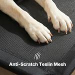 Veehoo Outdoor Dog Bed, Raised Dog Beds for Large Dogs, Elevated Dog Bed with Headrest, Washable Cooling Pet Cot with Non-Skid Feet, Breathable Mesh, Pet Hammock for Indoor or Camping, 47", Black