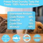 JADINGSFARM Minnows - 4 oz Freeze Dried Minnows for Cats & Dogs - 100% Natural Premium Cat Treat, Dog Treat (4 oz)