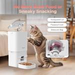Automatic Cat Feeder with Camera - 5G WiFi Cat Food Dispenser with Night Vision, 7L Dog Feeder Automatic, 1-15 Meals, 1-99 Portions, 2-Way Audio, Jam Free, 10s Voice Recording, Timed Auto Pet Feeder