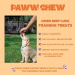 PAWW CHEW Beef Lung Dog Treats - 100% Natural, Single Ingredient, (2.5 Pound) Made in the USA, Bulk Dog Treats, High Protein, High Value Dog Training Treats, Grain Free, Low-Odor Free for All Breeds