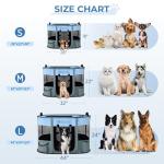 Dekool Foldable Dog Cat Playpen, Portable Dog Crate for Puppies, Cat, Puppy Play Pen for Indoors, Kennel Tent Crate for Indoor Outdoor Travel Camping Use with Carrying Case (Blue, M)