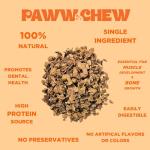 PAWW CHEW Beef Lung Dog Treats - 100% Natural, Single Ingredient, (2.5 Pound) Made in the USA, Bulk Dog Treats, High Protein, High Value Dog Training Treats, Grain Free, Low-Odor Free for All Breeds