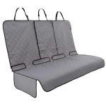 Lusso Gear Car Seat Cover & Protector for Dogs - Non-Slip Waterproof Seat Covers for Trucks & Cars - Universal Fit Dog Backseat Protector - Machine-Washable Pet Travel Accessories - Gray, Large