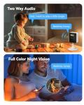 2K Cameras for Home Security, 2.4/5GHz Wi-Fi 6 Indoor Camera for Dog/Pet/Nanny/Baby with US Phone App, AI Text Recognition, Smart Search, Color Night Vision, Mini Cam 2 Way Talk, Human Detection