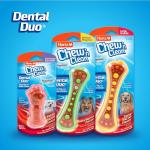 Hartz Chew 'n Clean Dental Duo Dog Treat & Chew Toy, Color Varies, Medium, 3 Pack