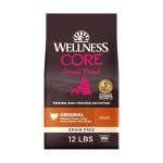 Wellness CORE Small Breed Adult Dry Dog Food, Grain Free Kibble, Natural, High Protein, Turkey and Chicken Recipe, 12 lb Bag