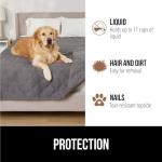 GORILLA GRIP® Waterproof Dog Blanket, 82x52, Leakproof Couch Cover for Dogs, Silicone Grip Backing, Protects Sofa, Sectional, Bed, Crate, Car & RV, Tear-Resistant Washable Senior Pet Blanket, Charcoal