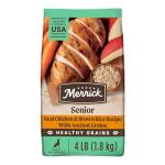 Merrick Healthy Grains Premium Dry Dog Food, Wholesome and Natural Dry Chicken Kibble, Senior Recipe - 4.0 lb. Bag