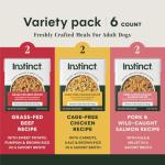 Instinct Freshly Crafted Meals, Dog Wet Food or Topper, Human Grade - Variety Pack, 11oz. Carton (Pack of 6)