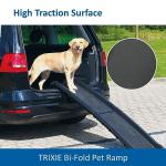 Trixie Folding Dog Ramp with Non-Slip Surfaces - Pet Ramp for Large Cars and SUVs - Foldable, Easy to Store and Clean - in Black