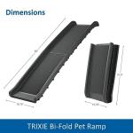 Trixie Folding Dog Ramp with Non-Slip Surfaces - Pet Ramp for Large Cars and SUVs - Foldable, Easy to Store and Clean - in Black