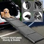 Dog Ramp for Large Dogs, Extra Long 71" & 17.3" Wide Folding Dog Ramp for High SUV & Truck, Portable Non-Slip Pet Ramp for Car, Supports 250 lbs