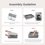 Bedsure Orthopedic Dog Beds for Small Dogs - Washable Small Dog Cat Bed Waterproof, Comfort Pet Couch Sofa with Washable Removable Cover, Pets Bed with Nonskid Bottom, Grey, 24"