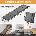 Dog Ramp for Large Dogs, Extra Long 71" & 17.3" Wide Folding Dog Ramp for High SUV & Truck, Portable Non-Slip Pet Ramp for Car, Supports 250 lbs