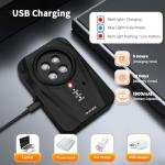 Queenmew Dog Bark Deterrent Devices, Automatic Anti Barking Device with 4 Ultrasonic Transmitters Long Range 50FT, 3 Mode Rechargble Barking Control Devices, Effective Stop Bark Box Outdoor & Indoor