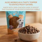 Meow Woof Freeze Dried Chicken Liver Dog Treats, Single Ingredient, High Protein Natural Dog Treats, Grain Free Training Treats for Dogs & Puppies, Freeze Dried Liver Treats, 113g