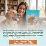 Meow Woof Freeze Dried Chicken Liver Dog Treats, Single Ingredient, High Protein Natural Dog Treats, Grain Free Training Treats for Dogs & Puppies, Freeze Dried Liver Treats, 113g