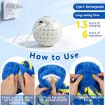 ETACCU Interactive Dog Toys Octopus, Moving Dog Toy to Keep Them Busy, Durable Automatic Jumping Dog Toy Bouncing Dogs Toy Squeaky Moving Tug of War Doggie Toy for Small Medium Large Dogs (Blue)