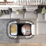 Dog Play Pen with Waterproof pad,Portable Dog Crates for Medium Dogs Kennel Tent,Dog Cages Indoor Breathable Mesh Collapsible Dog House Travel Playpen for Dogs Indoor & Outdoor(Medium, Beige)