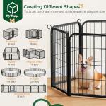 Yaheetech Dog Playpen Outdoor, 24 inch 16 Panels Dog Pen Indoor Heavy Duty Puppy Exercise Pen Metal Pet Fence for RV Camping/Yard/Garden