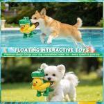 EXPAWLORER 2-in-1 Squeaky Floating Dog Toys for Small Medium Large Dogs, Crocodile & Duck Set Water Pool Toys with Squeakers, Interactive Outdoor Fetch Pet Toy for Beach Lake Summer Essentials
