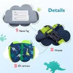 mommore Toddler Backpack for Boys 2-4 Small Cute Dinosaur Backpack with Kids Leash, 3D Cartoon Preschool Kindergarten Bookbag for Pre-k, Green