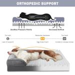 INVENHO Orthopedic Dog Beds Large Sized, XL Washable Dog Sofa with Egg-Crate Foam, Waterproof Lining and Non-Skid Bottom