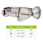 Faleela Adjustable Bowtie Dog Collar in Beige