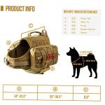 OneTigris Tactical Dog Backpack for Medium & Large Dogs