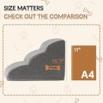 Romrol 3-Tier Dog Stairs Ramp for Beds