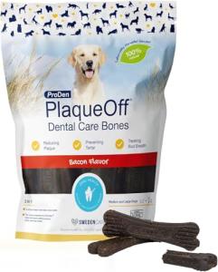 PlaqueOff Dental Care Bones for Dogs - Bacon 17 oz