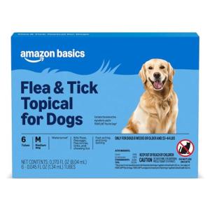 Amazon Basics Flea and Tick Treatment for Medium Dogs