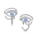 Sterling Silver Eye of Horus Dainty Earrings