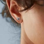 Sterling Silver Eye of Horus Dainty Earrings