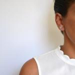 Sterling Silver Eye of Horus Dainty Earrings