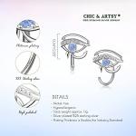 Sterling Silver Eye of Horus Dainty Earrings