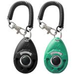 Pet Training Clicker with Wrist Strap - Black/Bluegreen