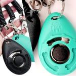 Pet Training Clicker with Wrist Strap - Black/Bluegreen