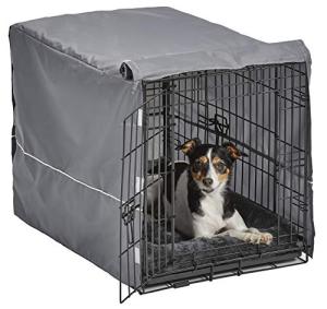 MidWest Double Door Dog Crate Bundle with Bed