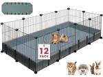 Portable 12-Panel Pet Playpen with Waterproof Mat