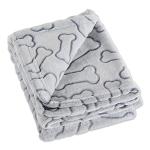 Bone Dry Gray Bone Print Pet Blanket 36x48