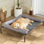 Cooling Elevated Dog Bed for Large Dogs - Grey