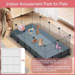 Portable 12-Panel Pet Playpen with Waterproof Mat