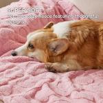 Bedsure Washable Dog Blanket - Soft Coral Fleece