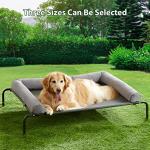 Cooling Elevated Dog Bed for Large Dogs - Grey